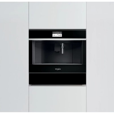 Кавомашина Whirlpool вбудована, 2.5л, зерно+мелена, автомат.капуч, дисплей, авторецептів -13, чорний (W11CM145)