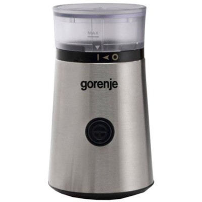 Кавомолка Gorenje роторна 150Вт, об'єм зерен-60г, метал, чорно-сріблястий (SMK150E)