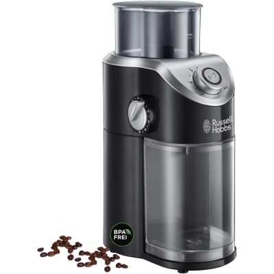 Кавомолка Russell Hobbs жорнова Classic, 140Вт, об'єм зерен-100г, регул.ступеню помолу, пластик, чорний (23120-56)