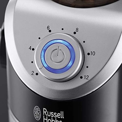 Кавомолка Russell Hobbs жорнова Classic, 140Вт, об'єм зерен-100г, регул.ступеню помолу, пластик, чорний (23120-56)