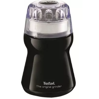 Кавомолка Tefal роторна The Original Grinder 180Вт, об'єм зерен-50г, пластик, чорний (GT110838)
