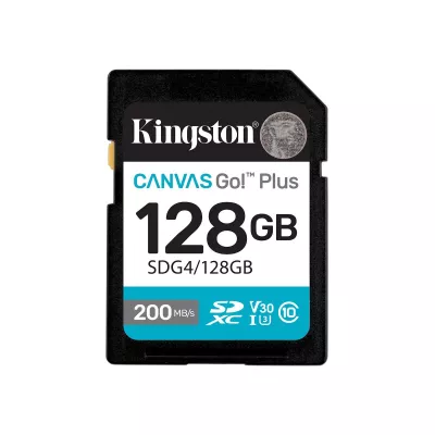 Карта пам'яті Kingston SD 128GB C10 UHS-I U3 V30 R200MB/s (SDG4/128GB)