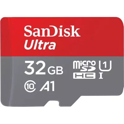Карта пам'яті SanDisk microSD 32GB C10 UHS-I R100MB/s Ultra + SD (SDSQUNR-032G-GN3MA)