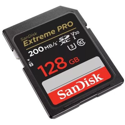 Карта пам'яті SanDisk SD 128GB C10 UHS-I U3 R200/W90MB/s Extreme Pro V30 (SDSDXXD-128G-GN4IN)