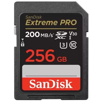 Карта пам'яті SanDisk SD 256GB C10 UHS-I U3 R200/W140MB/s Extreme Pro V30 (SDSDXXD-256G-GN4IN)