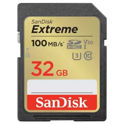 Карта пам'яті SanDisk SD 32GB C10 UHS-I U3 R100/W60MB/s Extreme V30 (SDSDXVT-032G-GNCIN)