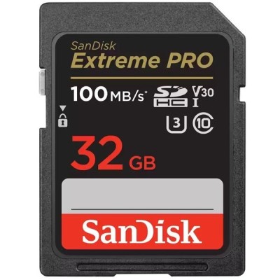 Карта пам'яті SanDisk SD 32GB C10 UHS-I U3 R100/W90MB/s Extreme Pro V30 (SDSDXXO-032G-GN4IN)