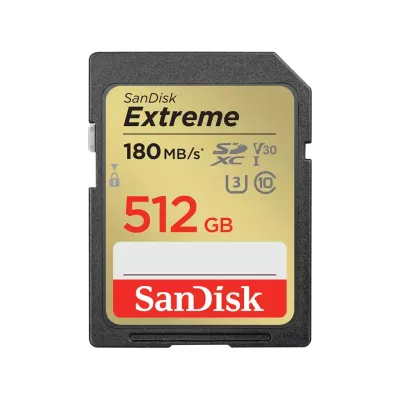 Карта пам'яті SanDisk SD 512GB C10 UHS-I U3 R180/W130MB/s Extreme V30 (SDSDXVV-512G-GNCIN)