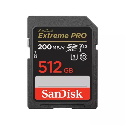 Карта пам'яті SanDisk SD 512GB C10 UHS-I U3 R200/W140MB/s Extreme Pro V30 (SDSDXXD-512G-GN4IN)