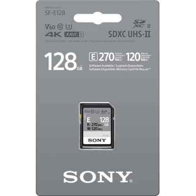 Карта пам'яті Sony SDXC 128GB C10 UHS-II U3 V60 R270/W100MB/s Entry (SFE128A.ET4)