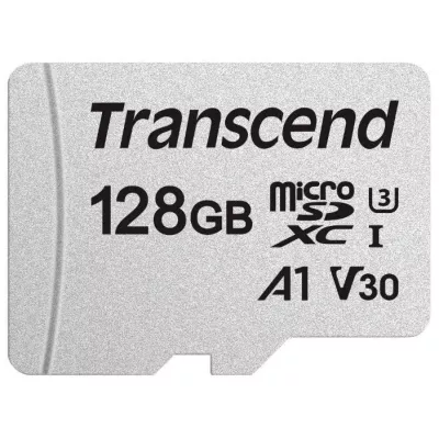 Карта пам'яті Transcend microSD 128GB C10 UHS-I R100/W40MB/s + SD (TS128GUSD300S-A)