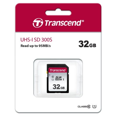 Карта пам'яті Transcend SD 32GB C10 UHS-I R100/W20MB/s (TS32GSDC300S)