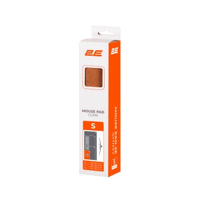 Килимок для миші 2E CORK, S(300x200x2мм), коричневий (2E-PAD-S-CORK)