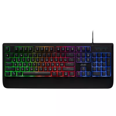 Клавіатура мембранна 2E GAMING KG325 104key, USB-A, EN/UA/RU, LED, чорний (2E-KG325UB)
