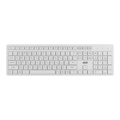 Клавіатура мембранна 2E KS260 106key, WL, EN/UK, білий (2E-KS260WWH_UA)