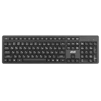 Клавіатура мембранна 2E KS260 106key, WL, EN/UK, чорний (2E-KS260WB)