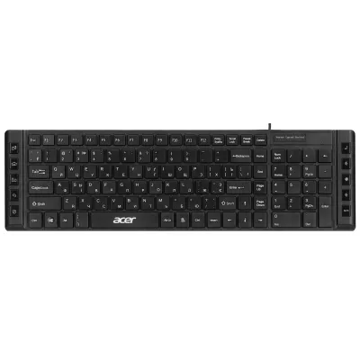 Клавіатура мембранна Acer OKW010, 115key, USB-A, EN/UKR/RU,чорний (ZL.KBDEE.012)