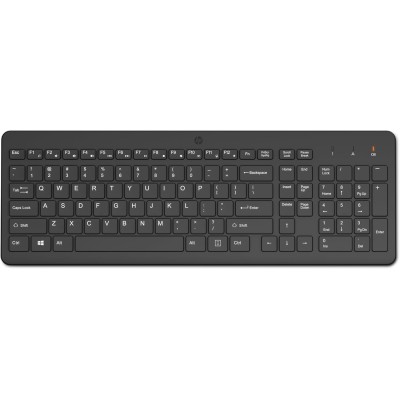 Клавіатура мембранна HP 220, 104key, WL, EN/UK, чорний (805T2AA)