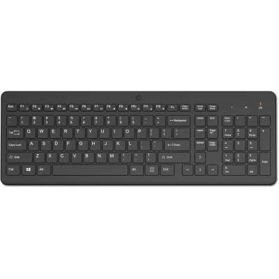 Клавіатура мембранна HP 220, 104key, WL, EN/UK, чорний (805T2AA)