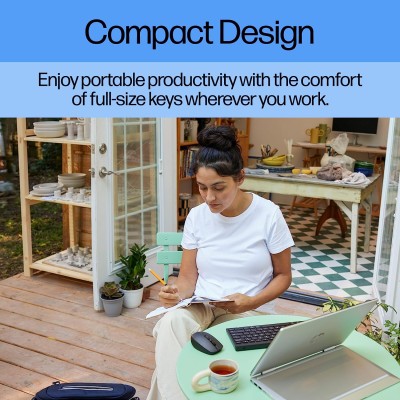 Клавіатура мембранна HP 350 Compact Multi-Device, 78key, BT, EN/UK, чорний (692S8AA)