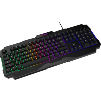Клавіатура мембранна MSI FORGE GK100 104key, USB-A, EN/UKR/RU, ColorLED, чорний (S11-04UA221-HH9)