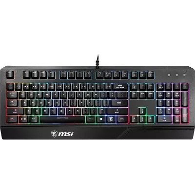 Клавіатура мембранна MSI Vigor GK20 UA 104key, USB-A, EN/UKR/RU, ColorLED, чорний (S11-04UA208-CL)