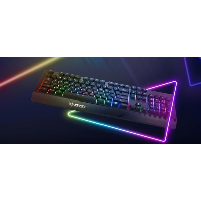 Клавіатура мембранна MSI Vigor GK20 UA 104key, USB-A, EN/UKR/RU, ColorLED, чорний (S11-04UA208-CL)