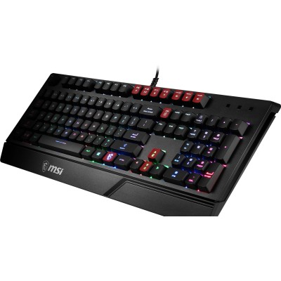 Клавіатура мембранна MSI Vigor GK20 UA 104key, USB-A, EN/UKR/RU, ColorLED, чорний (S11-04UA208-CL)