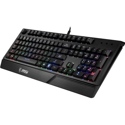 Клавіатура мембранна MSI Vigor GK20 UA 104key, USB-A, EN/UKR/RU, ColorLED, чорний (S11-04UA208-CL)