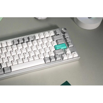 Клавіатура механічна Lemokey P1 Pro 84Key, Keychron Super Brown, WL/BT/USB-A, QMK/VIA, Hot-Swap, EN/UKR, RGB, Knob, Space Silver