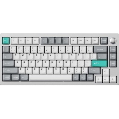 Клавіатура механічна Lemokey P1 Pro 84Key, Keychron Super Brown, WL/BT/USB-A, QMK/VIA, Hot-Swap, EN/UKR, RGB, Knob, Space Silver