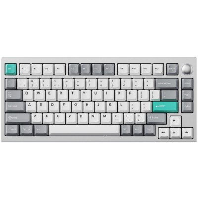 Клавіатура механічна Lemokey P1 Pro 84Key, Keychron Super Red, WL/BT/USB-A, QMK/VIA, Hot-Swap, EN/UKR, RGB, Knob, Space Silver (