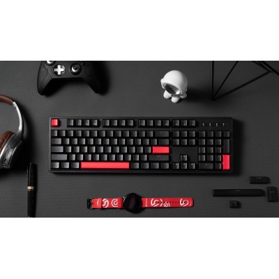 Клавіатура механічна Lemokey X3 104Key, Keychron Red, USB-A, QMK/VIA, Hot-Swap, EN/UKR, RGB, чорний (X3-H1-UA)