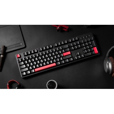 Клавіатура механічна Lemokey X3 104Key, Keychron Red, USB-A, QMK/VIA, Hot-Swap, EN/UKR, RGB, чорний (X3-H1-UA)
