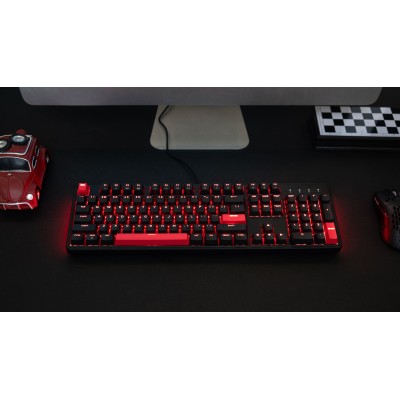 Клавіатура механічна Lemokey X3 104Key, Keychron Red, USB-A, QMK/VIA, Hot-Swap, EN/UKR, RGB, чорний (X3-H1-UA)