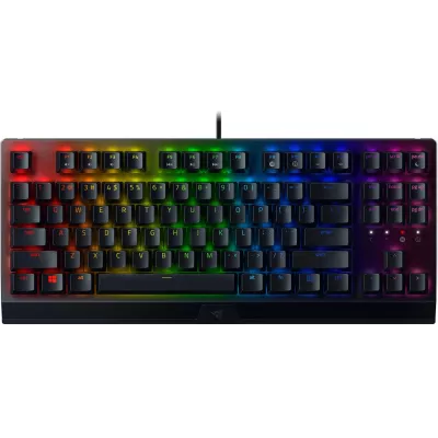 Клавіатура механічна Razer BlackWidow V3 TKL 87key, Green Switch, USB-A, EN/RU, RGB, чорний (RZ03-03490700-R3R1)