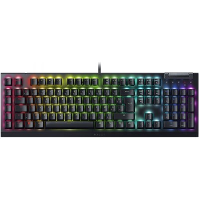 Клавіатура механічна Razer BlackWidow V4 X, 110key, Yellow Switch, USB-A, EN/RU, RGB, чорний (RZ03-04702500-R3R1)