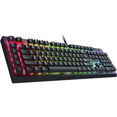 Клавіатура механічна Razer BlackWidow V4 X, 110key, Yellow Switch, USB-A, EN/RU, RGB, чорний (RZ03-04702500-R3R1)