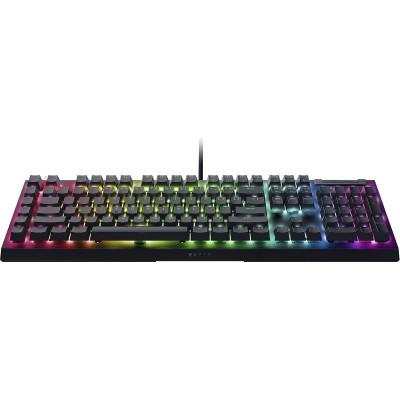 Клавіатура механічна Razer BlackWidow V4 X, 110key, Yellow Switch, USB-A, EN/RU, RGB, чорний (RZ03-04702500-R3R1)