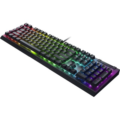 Клавіатура механічна Razer BlackWidow V4 X, 110key, Yellow Switch, USB-A, EN/RU, RGB, чорний (RZ03-04702500-R3R1)