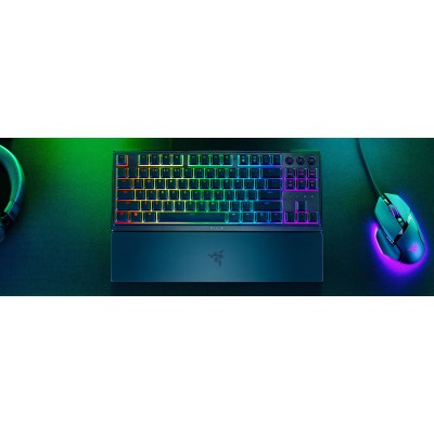 Клавіатура механічна Razer Ornata V3 TKL 84key, Mecha-Membrane Switch, USB-A, EN/UK, RGB, чорний (RZ03-04881800-R371)