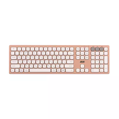 Клавіатура ножнична 2E KS270 109key, WL/BT, EN/UK, рожево-білий (2E-KS270WBPN_UA)