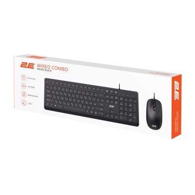 Комплект клавіатура та миша 2E MK405 USB-A, EN/UK, чорний (2E-MK405UBK_UA)