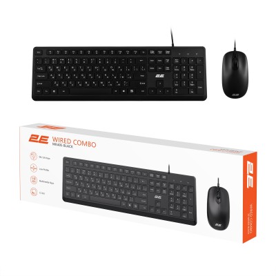 Комплект клавіатура та миша 2E MK405 USB-A, EN/UK, чорний (2E-MK405UBK_UA)