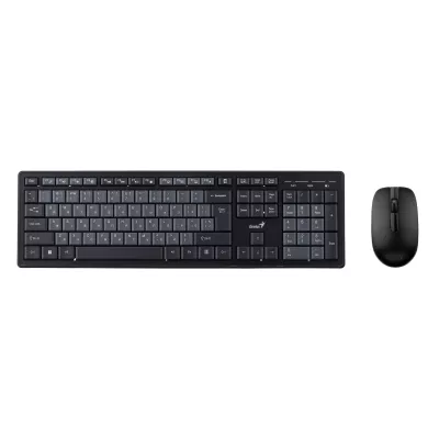 Комплект клавіатура та миша Genius KM-8200, WL, EN/UKR, чорний (31340003428)