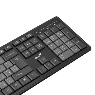 Комплект клавіатура та миша Genius KM-8200, WL, EN/UKR, чорний (31340003428)