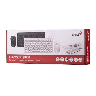 Комплект клавіатура та миша Genius LuxeMate Q-8000, WL, EN/UKR, чорний (31340013414)