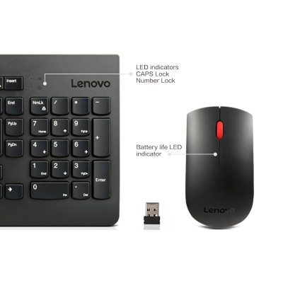 Комплект клавіатура та миша Lenovo Essential Wireless Keyboard and Mouse Combo Gen2 Ukraine (4X31N50709)