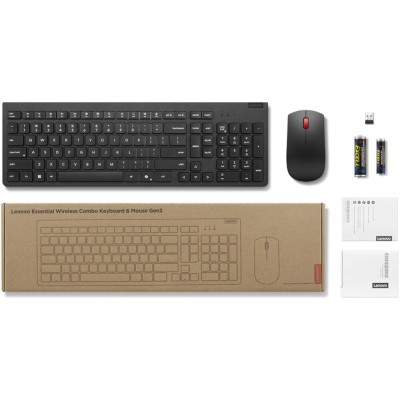 Комплект клавіатура та миша Lenovo Essential Wireless Keyboard and Mouse Combo Gen2 Ukraine (4X31N50709)