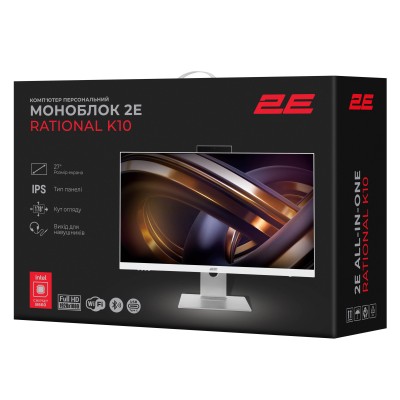 Комп'ютер персональний моноблок 2E Rational K10 27" FHD IPS Intel i5-12400, 16Gb, F512GB, UMA, B660, кл+м, FreeDos, білий (2E-K1